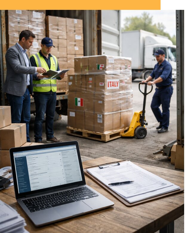 Доставка грузов из Италии: морские и авиаперевозки от 18387